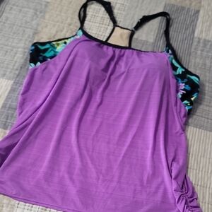 Zero Exposure Tankini Top Only 3X